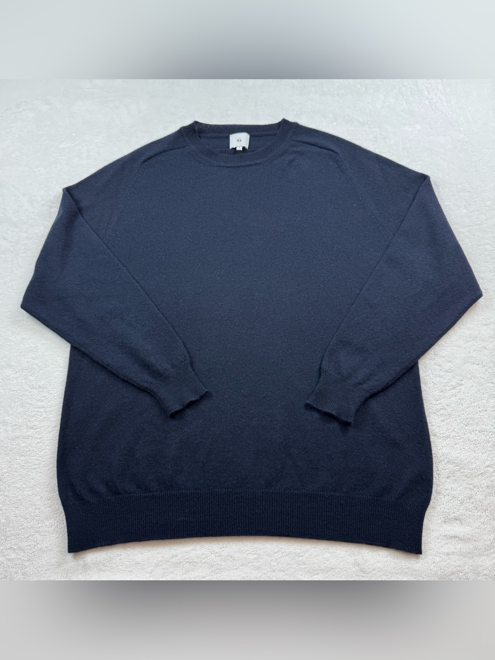G. Label by Goop 100% cashmere sweater men’s size L navy blue knit pullover